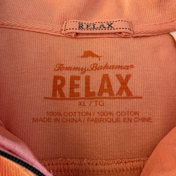 XL Tommy Bahama Relax Mock L/S Pullover with Front Zip Closure - Picture 12 of 12